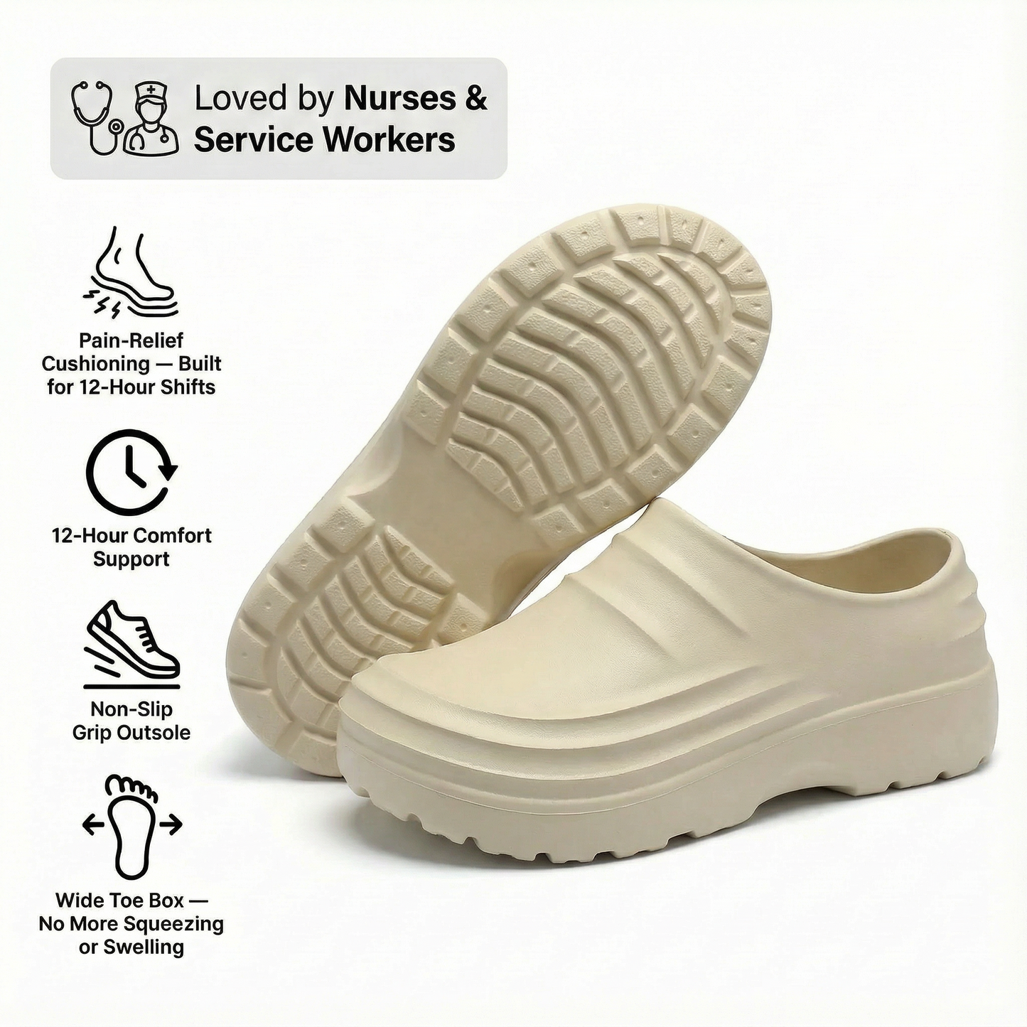 Wexley - healthy & non-slip comfort clogs